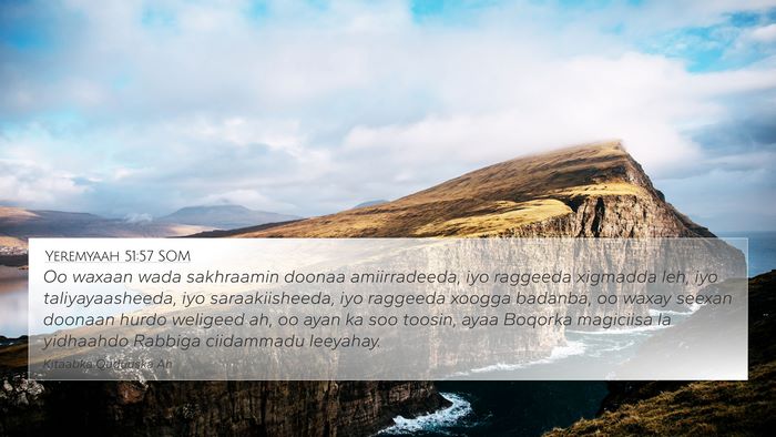 Yeremyaah 51:57 SOM Bible Verse Image
