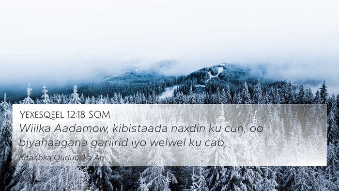 Yexesqeel 12:18 SOM Bible Verse Image