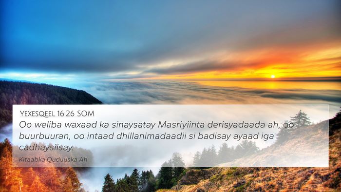 Yexesqeel 16:26 SOM Bible Verse Image