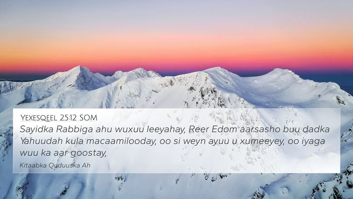 Yexesqeel 25:12 SOM Bible Verse Image