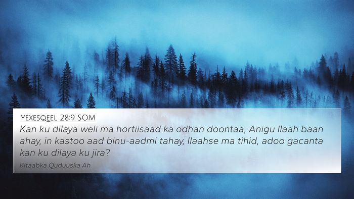 Yexesqeel 28:9 SOM Bible Verse Image