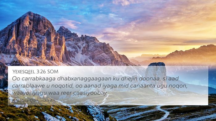Yexesqeel 3:26 SOM Bible Verse Image