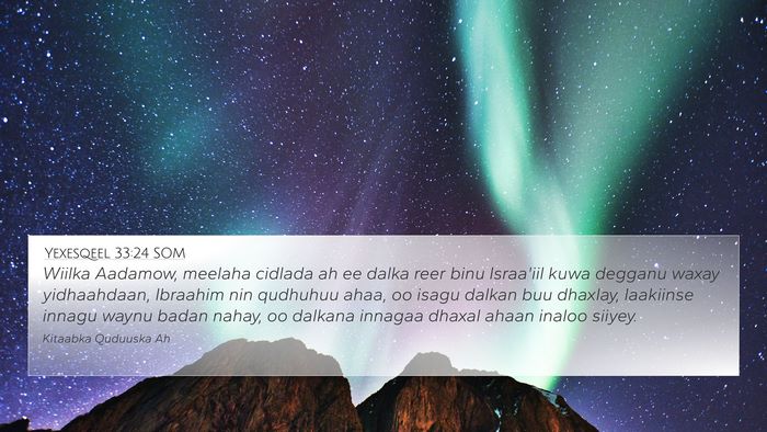 Yexesqeel 33:24 SOM Bible Verse Image