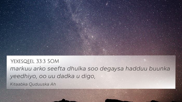 Yexesqeel 33:3 SOM Bible Verse Image