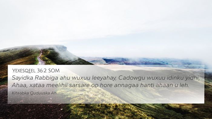 Yexesqeel 36:2 SOM Bible Verse Image