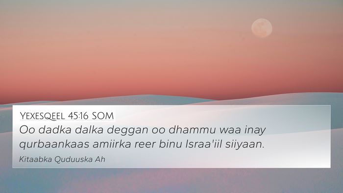 Yexesqeel 45:16 SOM Bible Verse Image