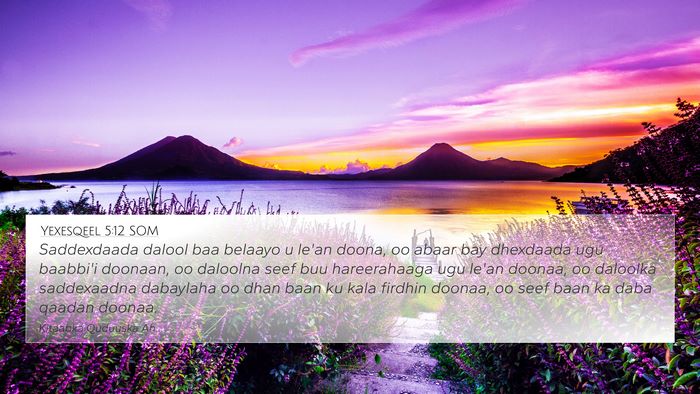 Yexesqeel 5:12 SOM Bible Verse Image