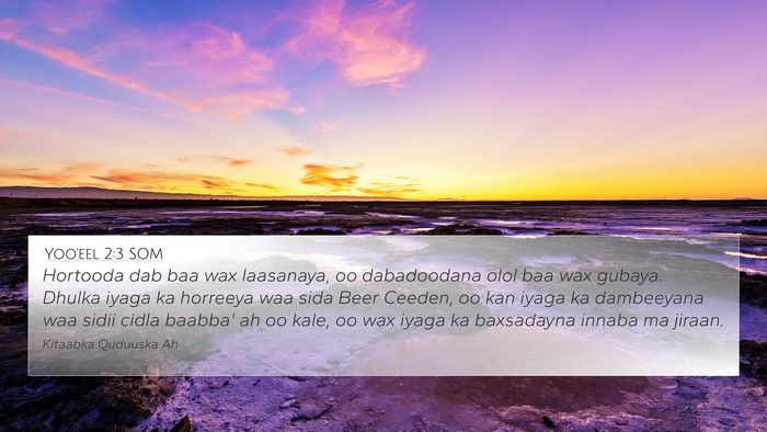 Yoo'eel 2:3 SOM Bible Verse Image