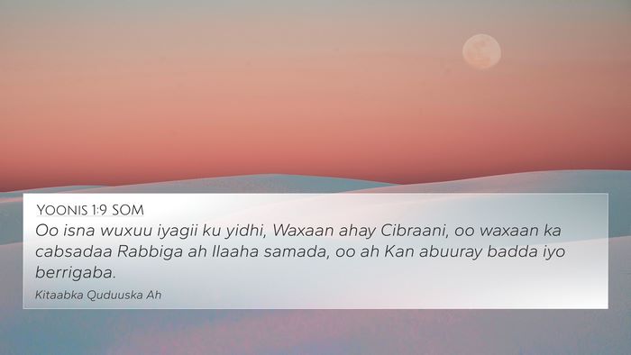Yoonis 1:9 SOM Bible Verse Image