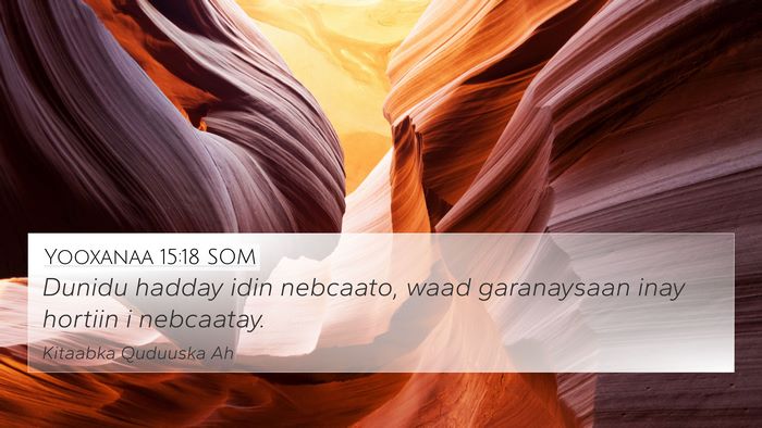 Yooxanaa 15:18 SOM Bible Verse Image