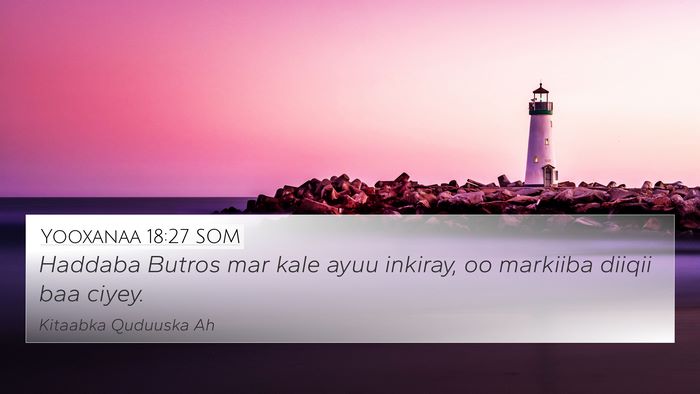 Yooxanaa 18:27 SOM Bible Verse Image