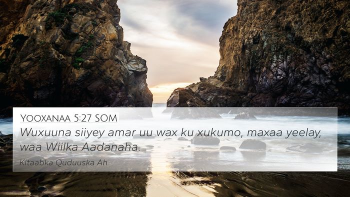 Yooxanaa 5:27 SOM Bible Verse Image