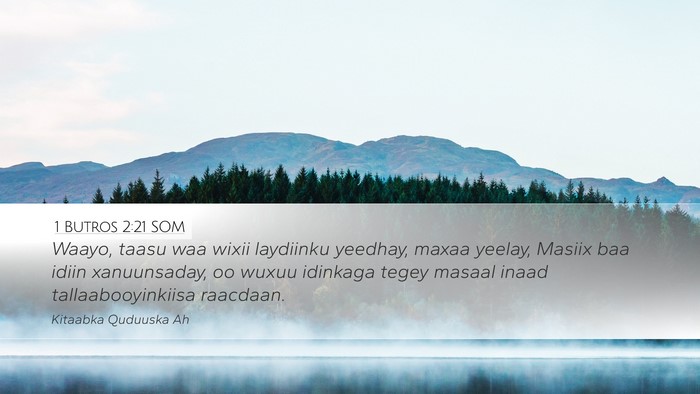 1 Butros 2:21 SOM Bible Verse Image