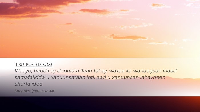 1 Butros 3:17 SOM Bible Verse Image