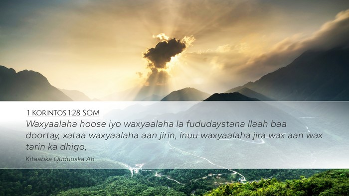 1 Korintos 1:28 SOM Bible Verse Image