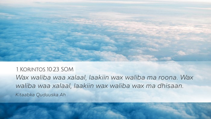 1 Korintos 10:23 SOM Bible Verse Image