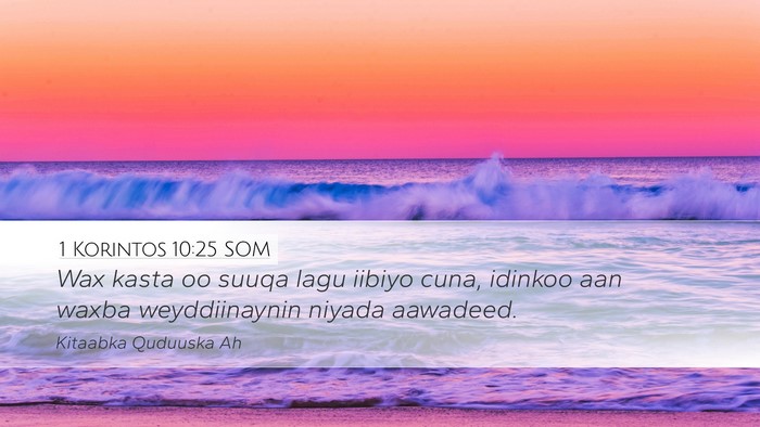 1 Korintos 10:25 SOM Bible Verse Image