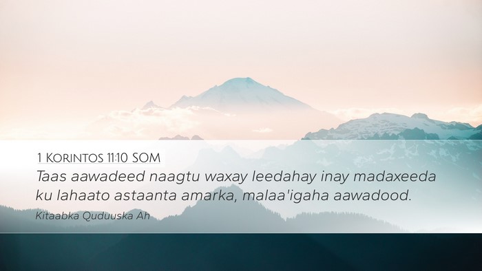 1 Korintos 11:10 SOM Bible Verse Image