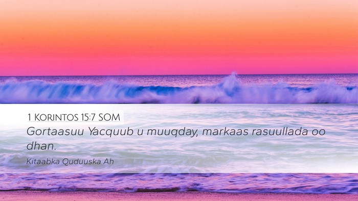 1 Korintos 15:7 SOM Bible Verse Image