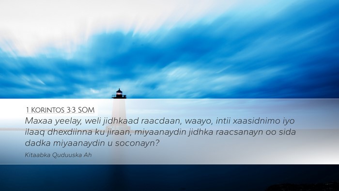 1 Korintos 3:3 SOM Bible Verse Image
