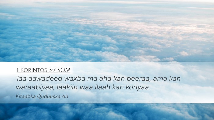 1 Korintos 3:7 SOM Bible Verse Image
