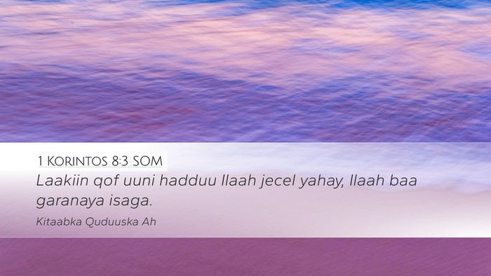1 Korintos 8:3 SOM Bible Verse Image