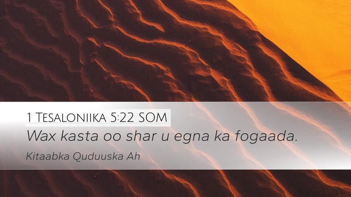 1 Tesaloniika 5:22 SOM Bible Verse Image