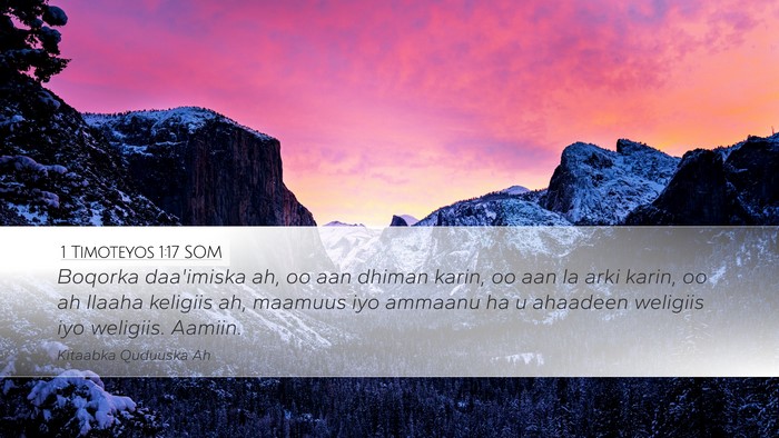 1 Timoteyos 1:17 SOM Bible Verse Image