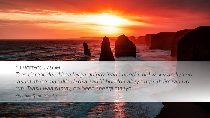1 Timoteyos 2:7 SOM Bible Verse Image