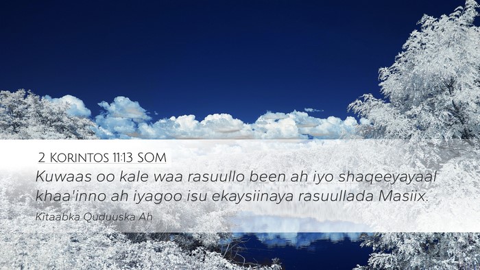 2 Korintos 11:13 SOM Bible Verse Image
