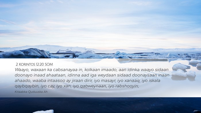 2 Korintos 12:20 SOM Bible Verse Image