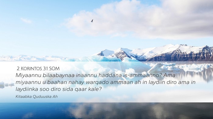2 Korintos 3:1 SOM Bible Verse Image