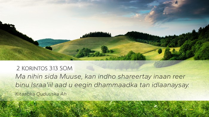 2 Korintos 3:13 SOM Bible Verse Image