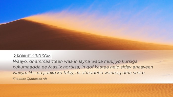 2 Korintos 5:10 SOM Bible Verse Image