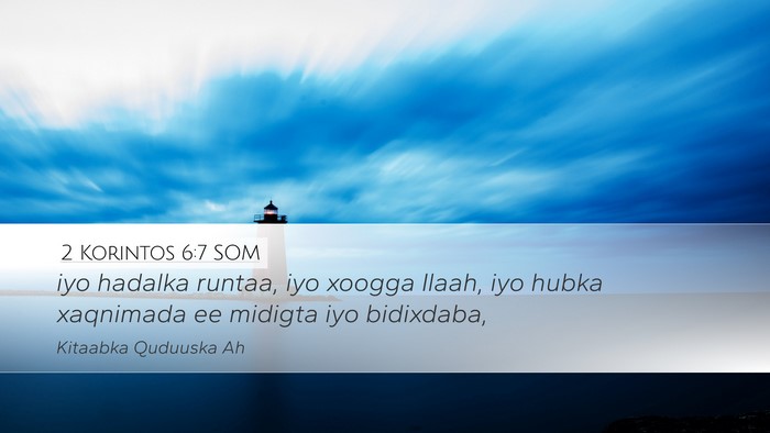 2 Korintos 6:7 SOM Bible Verse Image
