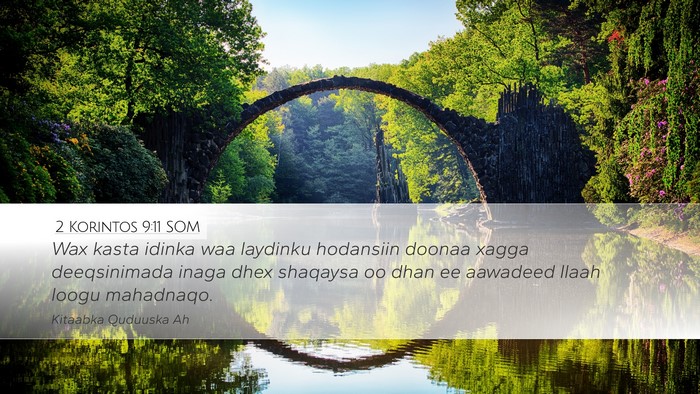 2 Korintos 9:11 SOM Bible Verse Image