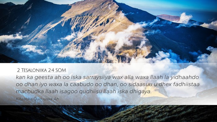 2 Tesaloniika 2:4 SOM Bible Verse Image