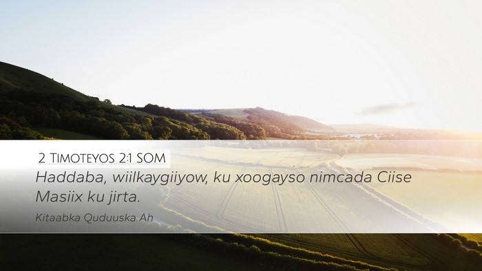 2 Timoteyos 2:1 SOM Bible Verse Image
