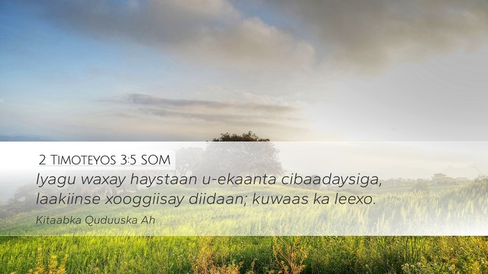 2 Timoteyos 3:5 SOM Bible Verse Image