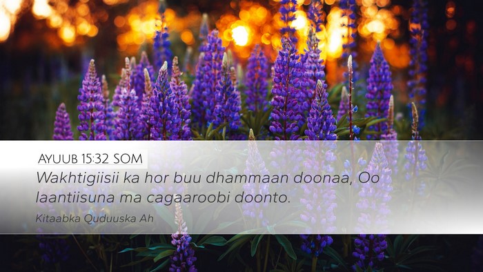 Ayuub 15:32 SOM Bible Verse Image