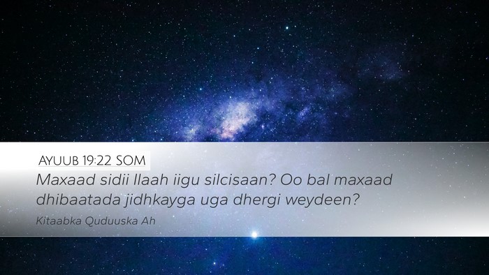 Ayuub 19:22 SOM Bible Verse Image