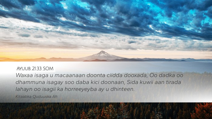 Ayuub 21:33 SOM Desktop Wallpaper - Waxaa isaga u macaanaan doonta ciidda dooxada, Oo - Desktop Bible Verse Wallpaper
