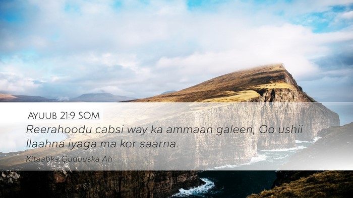 Ayuub 21:9 SOM Bible Verse Image