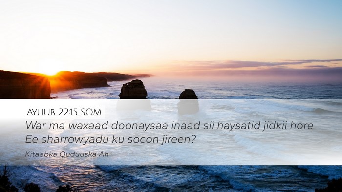 Ayuub 22:15 SOM Bible Verse Image