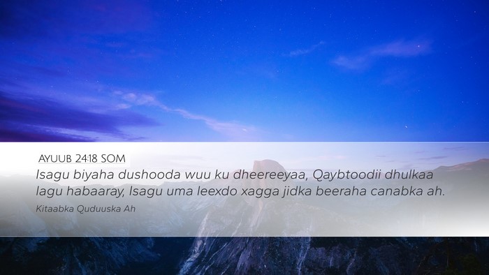 Ayuub 24:18 SOM Bible Verse Image