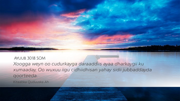 Ayuub 30:18 SOM Bible Verse Image