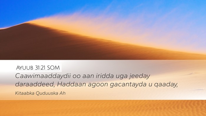 Ayuub 31:21 SOM Bible Verse Image