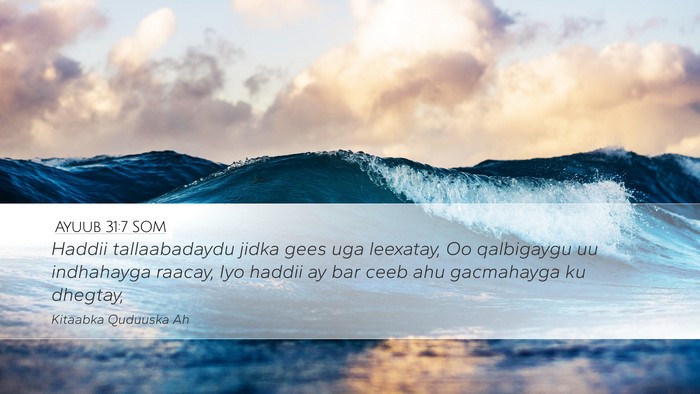 Ayuub 31:7 SOM Bible Verse Image