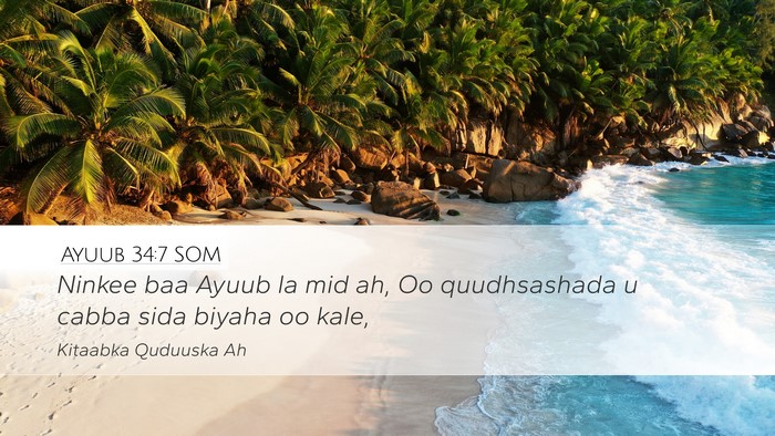 Ayuub 34:7 SOM Bible Verse Image