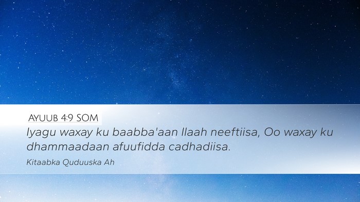 Ayuub 4:9 SOM Bible Verse Image